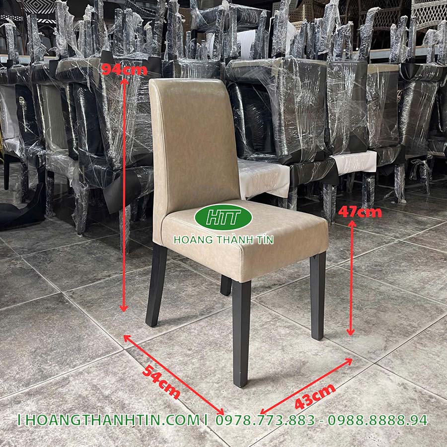 Ghế gỗ nệm cafe HTT 19